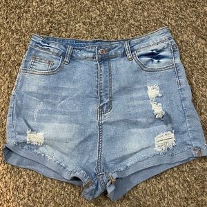 Distressed Jean Shorts
